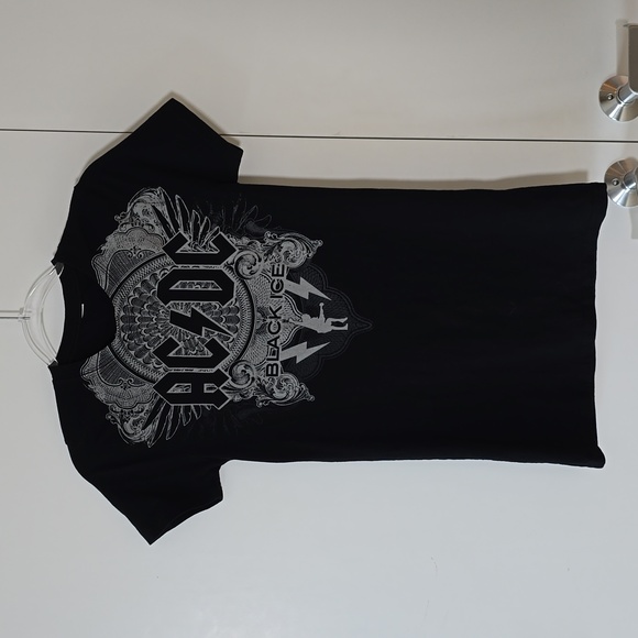 None Tops - Vintage AC/DC Black Ice Tour Ladies Tee Size S/M